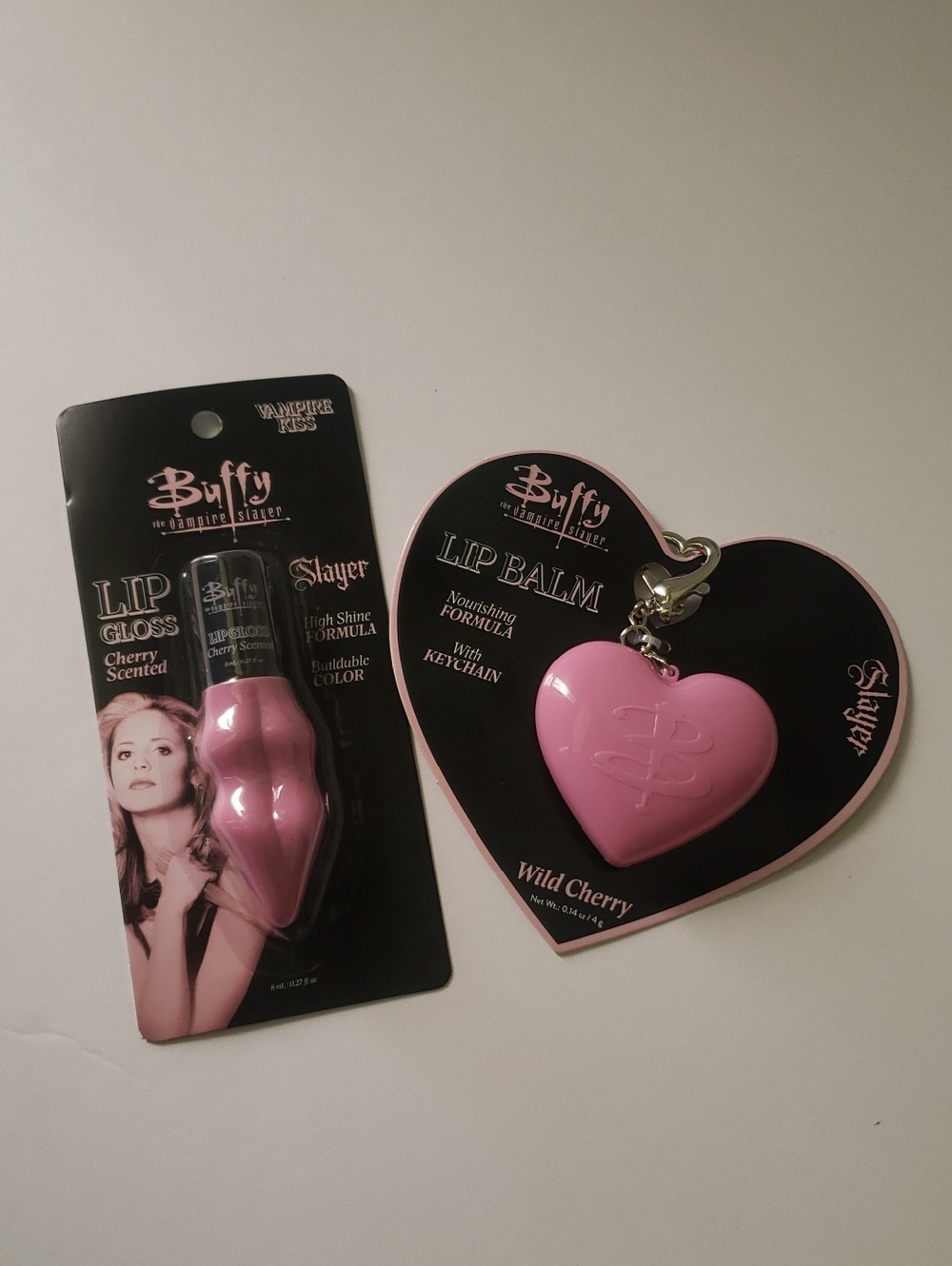Buffy The Vampire Slayer Lip Gloss & Lip Balm Keychain New